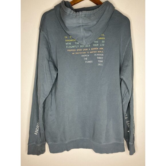Andrew McMahon The Three Pianos Tour Men's Medium Blue Sweatshirt Hoodie - Picture 9 of 11